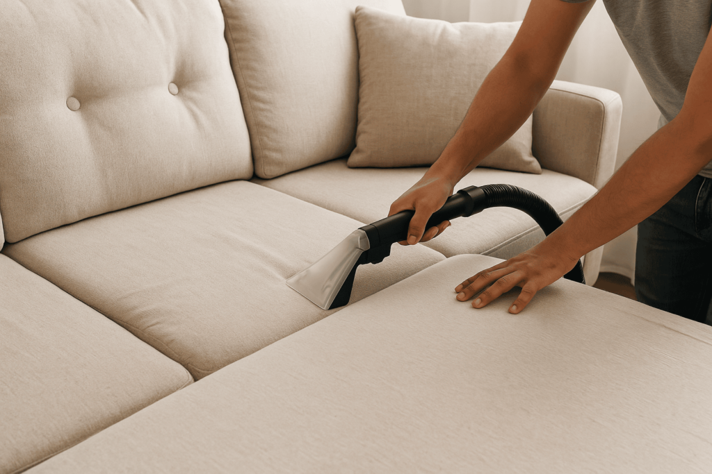 cleaning sofa