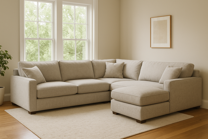l-shaped sofa in a living room