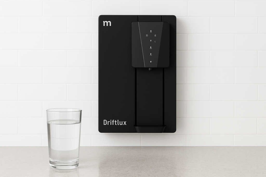 a glass of water and Driftlux from RentoMojo