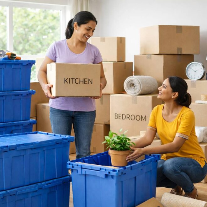 Packing Boxes For Moving House: Plastic Bins vs Cardboard?