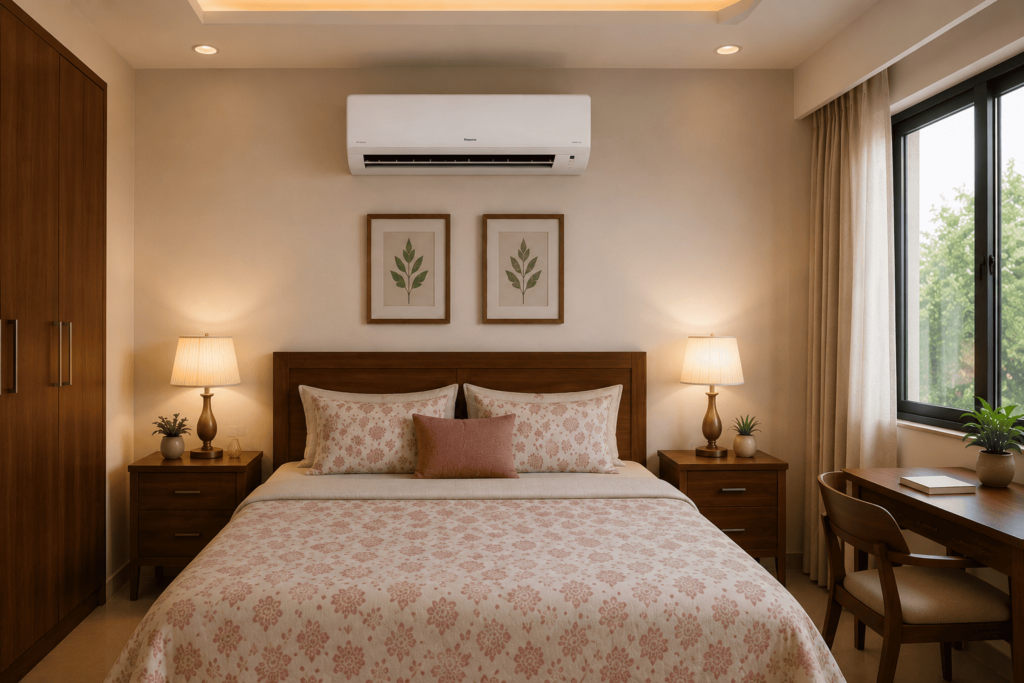 air conditioner in a bedroom