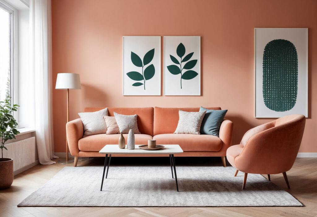 furniture rental in a well-lit drawing room