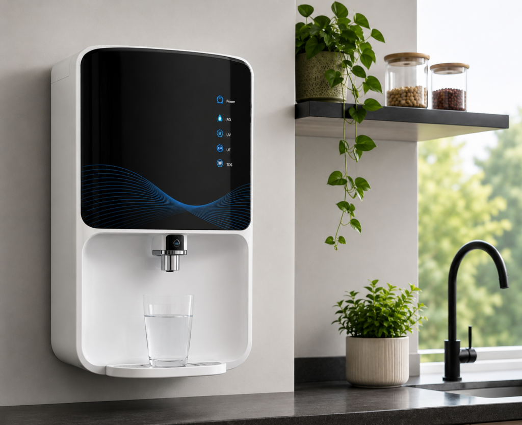 water purifier in a kitchen