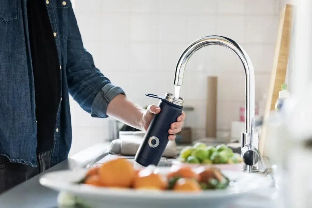 an under sink purifier in a kitchen